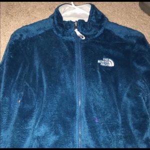 Blue Fuzzy North Face